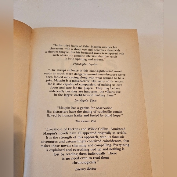 Armistead Maupin  Further Tales of the City Volumen 3 1994 Home Accents Books - Picture 6 of 6